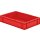 Transport-Stapelkasten B600xT400xH120 mm rot, geschlossen ohne Griffloch LA-KA-PE