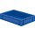 Transport-Stapelkasten B600xT400xH120 mm blau, geschlossen ohne Griffloch LA-KA-PE