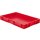 Transport-Stapelkasten B600xT400xH75 mm rot, geschlossen ohne Griffloch