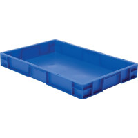 Transport-Stapelkasten B600xT400xH75 mm blau, geschlossen...