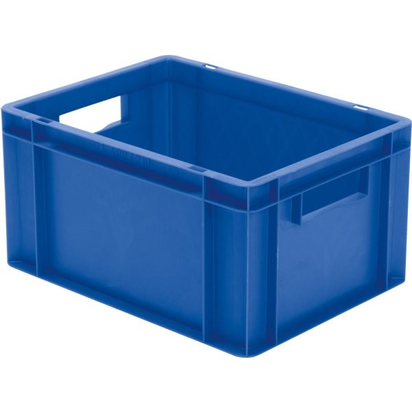 Transport-Stapelkasten B400xT300xH210 mm blau, geschlossen mit Griffloch LA-KA-PE