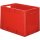 Transport-Stapelkasten B600xT400xH420 mm rot Auflast 700kg mit Griffloch LA-KA-PE