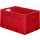 Transport-Stapelkasten B600xT400xH320 mm rot Auflast 700kg mit Griffloch LA-KA-PE