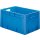 Transport-Stapelkasten B600xT400xH320 mm blau Auflast 700kg mit Griffloch LA-KA-PE