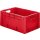 Transport-Stapelkasten B600xT400xH270 mm rot Auflast 700kg mit Griffloch LA-KA-PE