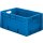 Transport-Stapelkasten B600xT400xH270 mm blau Auflast 700kg mit Griffloch LA-KA-PE