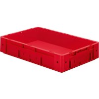 Transport-Stapelkasten B600xT400xH120 mm rot Auflast...