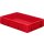 Transport-Stapelkasten B600xT400xH120 mm rot Auflast 700kg ohne Griffloch LA-KA-PE