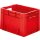 Transport-Stapelkasten B400xT300xH270 mm rot Auflast 600kg mit Griffloch LA-KA-PE