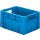 Transport-Stapelkasten B400xT300xH210 mm blau Auflast 600kg mit Griffloch LA-KA-PE