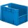 Sichtlagerkasten blau B300xT400xH270 mm Auflast 500kg, VE 4 Stk. mit Griffloch LA-KA-PE