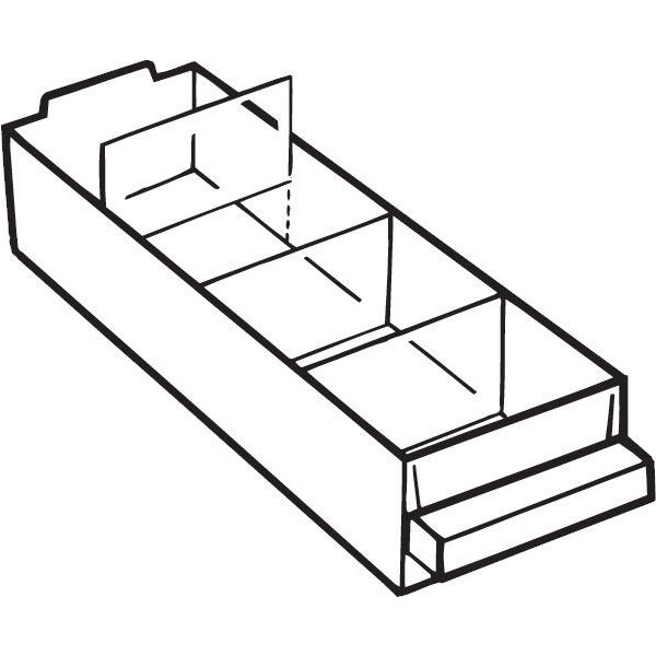 Trennwand für Schublade Typ 250-01 transparent Satz = 36 Stück RAACO