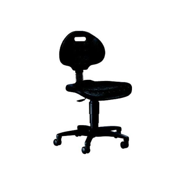 Arbeitsstuhl TEC 20 Sitz PU-Schaum schwarz Sitzhöhe 420-550 mm mit Rollen