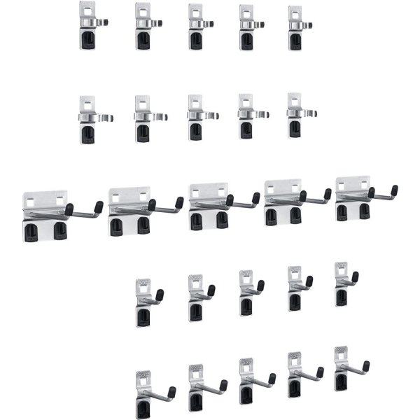 Hakensortiment 25-teilig für Lochplatten für Lochplatten