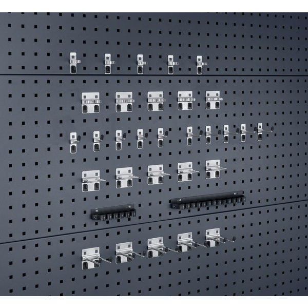 Hakensortiment 32-teilig für Lochplatten für Lochplatten