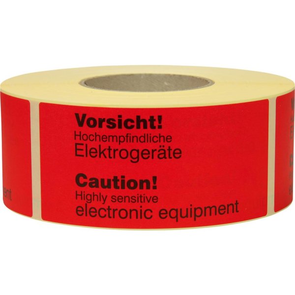 Hinweis Etiketten Senitive electronic