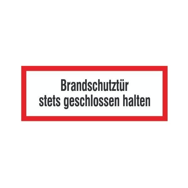 Brandschutzschild Folie B297xH105 mm Brandschutztür geschl.h. langnachleuchtend