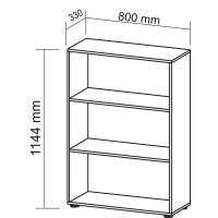 Regal 3 OH B 800 mm Buche