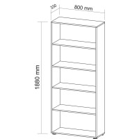 Regal 5 OH B 800 mm Buche