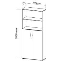 Schrank 5 OH Tür unten lichtgrau