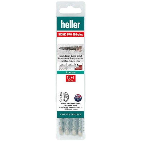 Hammerbohrer SDS-plus Bionic Pro 6x160/100mm 10+1 Multipack heller