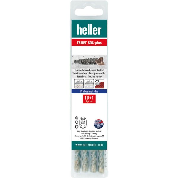 Hammerbohrer SDS-Plus Trijet Ultimate 6x160/100mm 10+1 Multipack heller