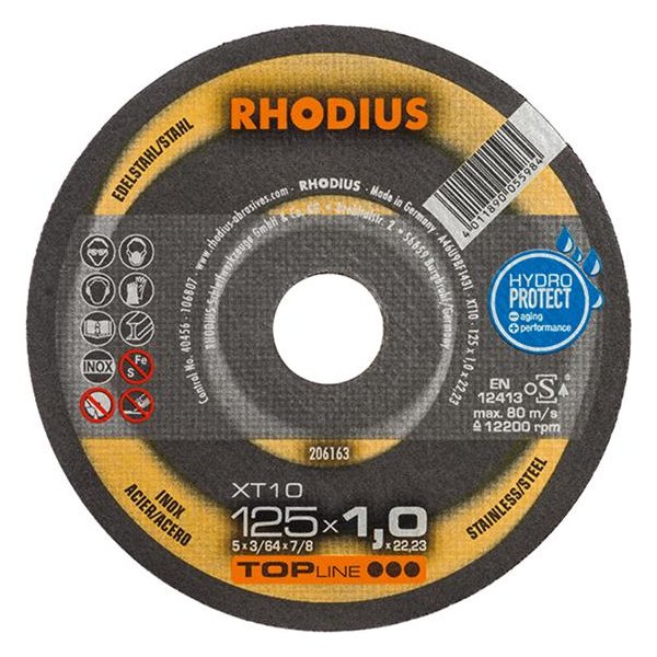 Trennscheibe XT10 115 x 1,0mm ger. Rhodius