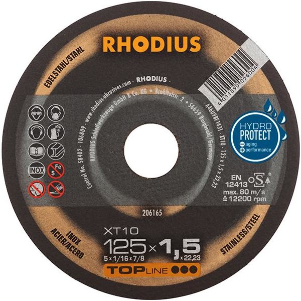 Trennscheibe XT10 125 x 1,5mm ger. Rhodius