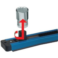 Steckleiste mit 14 Außen-sowie 2 Innen-4-kant-Adaptern 3/8 480mm Gedore"