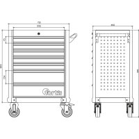 Werkstattwagen 710x460x1020mm FORTIS