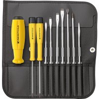 Schraubendreher-Satz ESD mit Wechselklingen 10-teilig in Rolltasche PB Swiss Tools