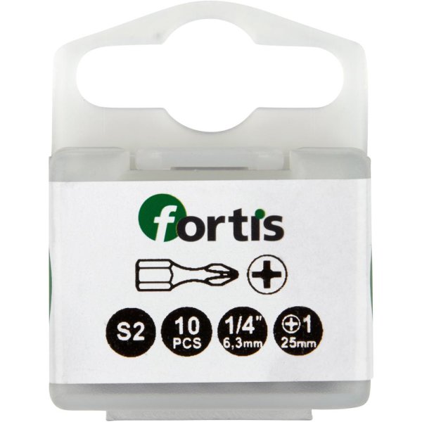 Bit Torsion 1/4 DIN3126 C6,3 PH1x25mm 10er Pack FORTIS"