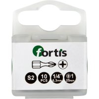 Bit Torsion 1/4 DIN3126 C6,3 PH1x25mm 10er Pack FORTIS"