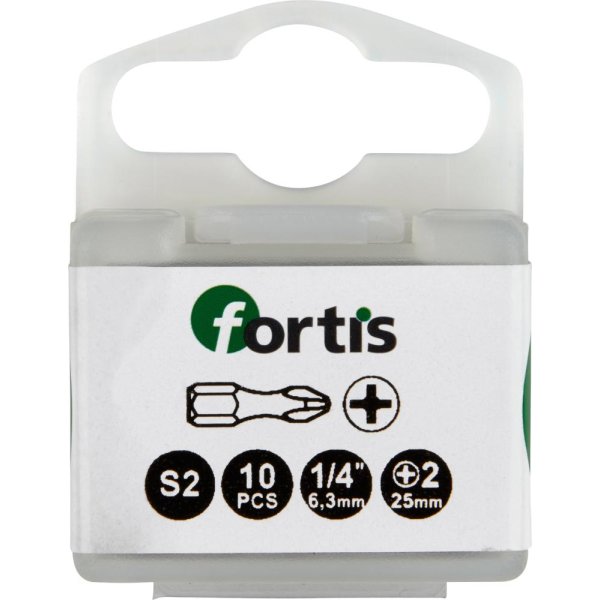 Bit Torsion 1/4 DIN3126 C6,3 PH2x25mm 10er Pack FORTIS"