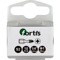 Bit Torsion 1/4 DIN3126 C6,3 PZ1x25mm 10er Pack FORTIS"