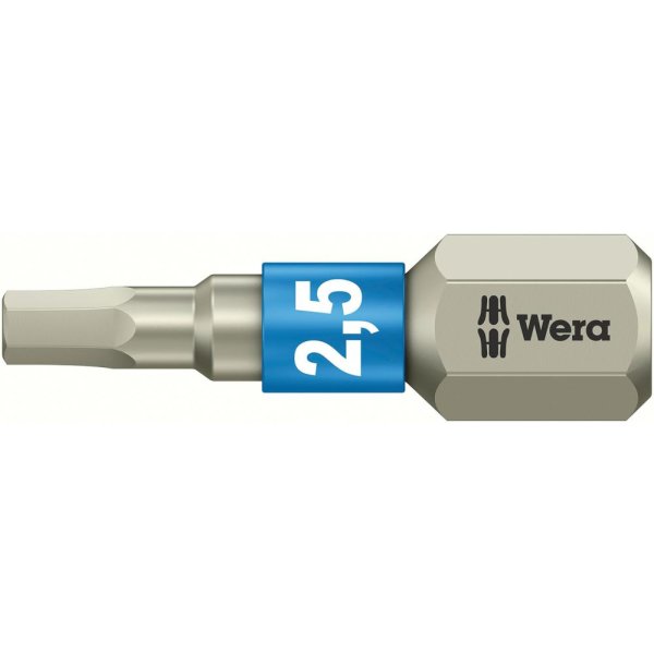 Bit rostfrei 1/4 DIN 3126 C6,3 Innensechskant 2,5x25mm Wera"