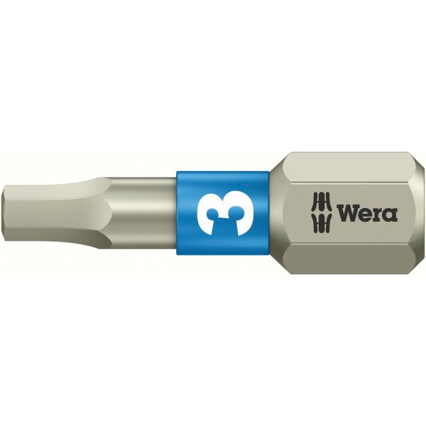 Bit rostfrei 1/4 DIN 3126 C6,3 Innensechskant 3x25mm Wera"