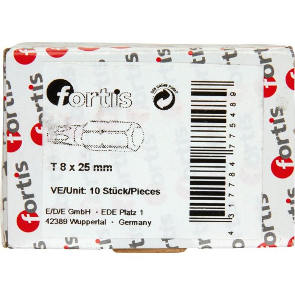 Bit zähhart 1/4 DIN3126 C6,3 T8x25mm 10er Pack FORTIS"