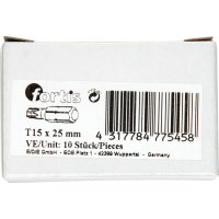 Bit zähhart 1/4 DIN3126 C6,3 T15x25mm 10er Pack...