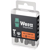 Bit Impaktor 1/4 DIN 3126 E6,3 PH2x50mm 5er Pack Wera"