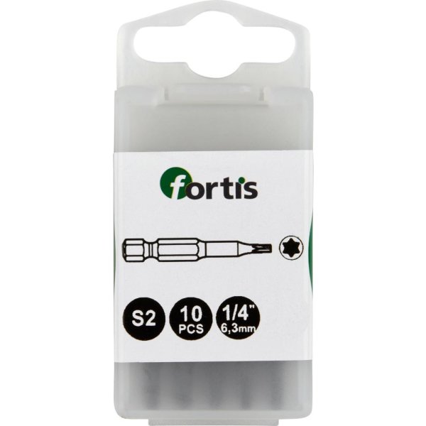 Bit zähhart 1/4 DIN3126 E6,3 T10x50mm 10er Pack FORTIS"