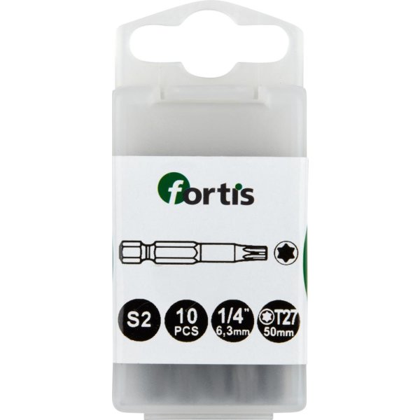 Bit zähhart 1/4 DIN3126 E6,3 T27x50mm 10er Pack FORTIS"