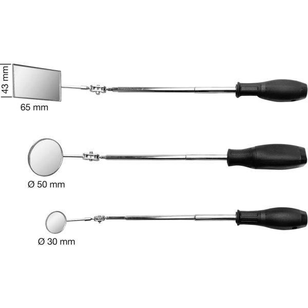 Inspektionsspiegel-Satz 3-teilig