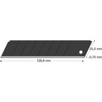 Abbrechklinge black 25mm Pack a 10 Stück LUTZ BLADES